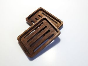 Eco Friendly Handcrafted Acacia Wood Soap Holder Drain Crafts Natural Wood For bathroom <b>accessories</b> - Product Image 2