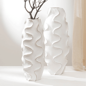 Jarrón de Flores de Madera Sostenible Hecho a Mano, Elegante Pieza Decorativa de 5.5X5.5X15.5, Jarrones de Cerámica y Porcelana - Product Image 2