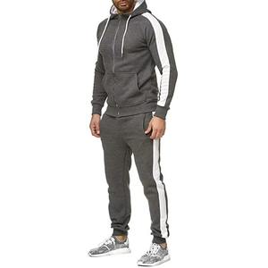 Conjunto de chándal con cremallera para hombre 2026: Sudadera con capucha y pantalón de chándal oversize para entrenamiento, diseño liso - Product Image 2