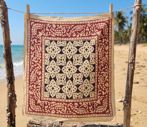 Pañuelo de algodón con estampado floral para playa, pañuelo para el pelo, pañuelo para la cabeza estilo bohemio, pañuelo indio estampado a mano, pañuelo ligero para el cuello, ideal para vacaciones de verano. - Product Image 5