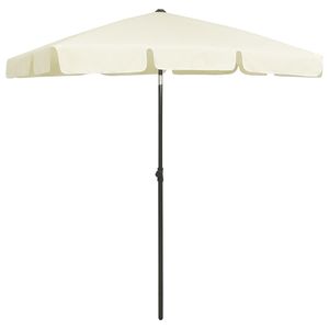 Parasol de plage jaune sable 70.9 \ "x 47.2 \" Parasol de patio et base - Product Image 2