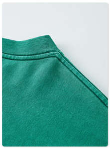 T-shirt vintage à épaules tombantes en coton biologique 100 % OMMIZ 270 GSM, grammage lourd, étiquette privée, vente en gros - Product Image 5