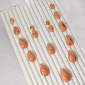 Cabujón de Calcita Naranja Natural con Base Plana para Envolver en Alambre, Colgante de Joyería, Suministros para Joyeros, Cabujones - Product Image 3