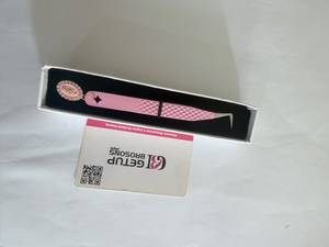 Pince à épiler pour extensions de cils GETUP BROSONS IMPEX 90 rose en acier inoxydable, fibres lisses, précision antidérapante, découpe en étoile parfaite - Product Image 5