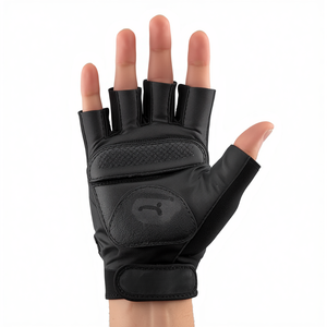 Gants de hockey sur gazon en PVC personnalisés à demi-doigts pour la main gauche, rembourrés, protection athlétique, pour matchs et entraînements, équipement sportif, vente en gros - Product Image 3