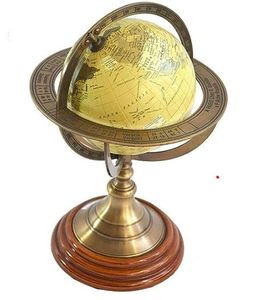 Globo Terráqueo Moderno de Metal Latón Estilo Art Deco con Color y Logotipo Personalizables y Base Resistente para Uso en el Hogar, Oficina o Educación - Product Image 6