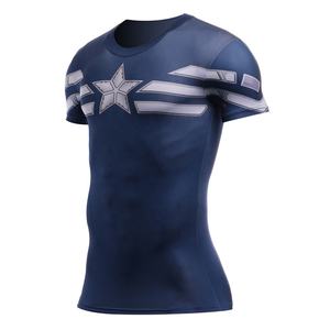 เสื้อสเวตเตอร์แขนสั้นแฟชั่นของผู้ชาย,เสื้อใส่ด้านในทรงสลิมผ้าฝ้ายลำลองสำหรับใส่ไปยิม - Product Image 1