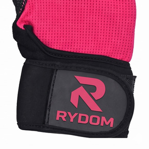 Custom Logo Breathable Pink Cycling Gloves <b>Half</b> Finger Anti <b>Slip</b> Padded Wrist Wrap Gym Fitness Bike Ride Mitts Wholesale - Product Image 4