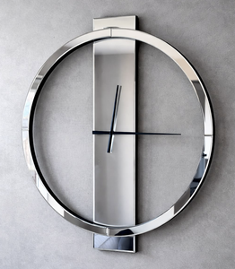 Modern Round <b>Wall</b> <b>Clock</b> with Metal Frame and Minimalist Design for Home Office Living Room <b>Decorative</b> <b>Wall</b> <b>Clock</b> - Product Image 1