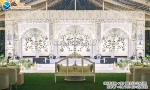 Etapa de recepción de boda de estilo Tamilian moderno con Material de fibra de vidrio Tamaño personalizable para bodas del sur de la India del sur de Asia - Product Image 4