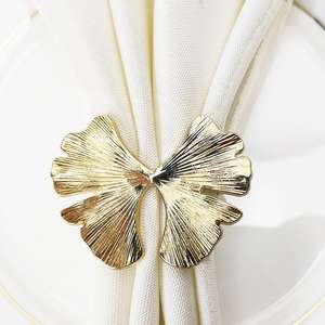 แหวนรองผ้าเช็ดปากโลหะดีไซน์เนอร์สำหรับตกแต่งโต๊ะอาหาร อุปกรณ์เสริมสำหรับรับประทานอาหารที่หรูหราสำหรับโรงแรมและร้านอาหาร - Product Image 1