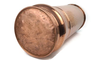 <b>Hammered</b> Design Copper Metal Umbrella Stand Suitable for Entryway Events Hotels Resorts and Luxury Interior Decor From India - Product Image 3