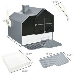 Lettiera Automatica per Gatti - Misura XXL, Ampio Spazio Interno, Facile da Pulire, in Plastica, Grande Capacità, Forma Quadrata - Product Image 4