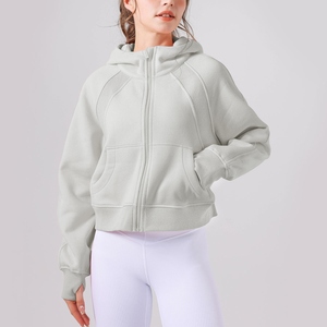 Women's <b>Pink</b> Full Zip Hoodie <b>Long</b> <b>Sleeve</b> Fleece Sweatshirt Hooded Casual <b>Top</b> Breathable Solid Color Autumn Wear - Product Image 2