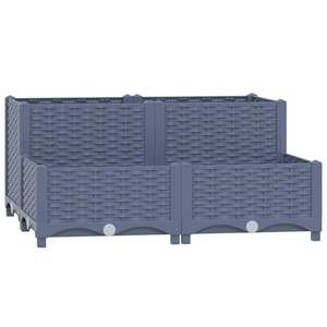 Medium Durable Blue Grey Polypropylene Raised <b>Bed</b> Grow <b>Bags</b> - Product Image 2