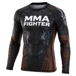 เสื้อรัดกล้าม MMA ดีไซน์ใหม่ มีสินค้าในสต็อก ขายส่งเสื้อรัดกล้าม MMA แบบมืออาชีพ เสื้อรัดกล้าม MMA พิมพ์ลายแบบ Sublimation - Product Image 1