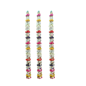 พวงระฆังประดับฉากหลังงานแต่งงาน 50 ชิ้น แบบพอมพอม งานแฮนด์เมดจากอินเดีย สำหรับตกแต่งงานแต่งงาน เมเฮนดี ซันจีต และงานปาร์ตี้ - Product Image 1