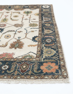 Tapis en laine noué à la main Oushak Arbre de Vie, tapis traditionnel turc à motifs floraux, tapis de luxe fait main pour salon et chambre à coucher - Product Image 3