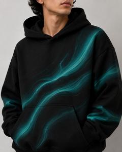 เสื้อฮู้ดโอเวอร์ไซส์แบบยูนิเซ็กซ์ พิมพ์ลายดิจิทัล ดีไซน์เรียบง่าย สไตล์สตรีทแวร์ ผ้าฟลีซ 100% คอตตอน เหมาะสำหรับใส่ในฤดูหนาว เป็นมิตรต่อสิ่งแวดล้อม - Product Image 4