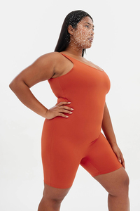 Combinaison pour femme de bonne qualité en tissu extensible, vêtement sculptant le corps, dernier design, combinaisons unies teintes - Product Image 4