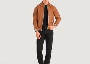 Nouvelle veste universitaire en laine marron confortable avec broderies, nouvelle arrivée, pièce fraîche, veste de baseball classique - Product Image 1