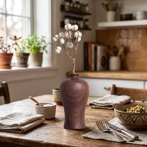 Wooden Handicraft Home Decoration Solid Wood Vase <b>Black</b> Walnut Wood <b>Small</b> Decorative Piece <b>Table</b> Top Decorative Vase - Product Image 3