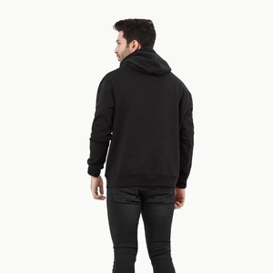 Sudadera con Capucha Negra para Hombre, Diseño de Montaña con Estampado Digital, Corte Regular, Tejido Casual, 100% Algodón, Ropa de Otoño - Product Image 4