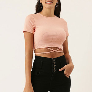 Top Corto para Mujer, Ligero, de Tela Suave, Estilo Casual para Uso Diario, Estilo Simple - Product Image 4