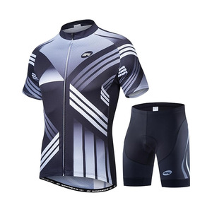 Maillot de cyclisme à manches courtes pour hommes, vêtements de vélo, shorts de vélo de route rembourrés - Product Image 5