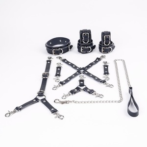 Export Quality Genuine Leather Restraints 11Pcs <b>Kit</b> Bulk <b>Bondage</b> Pack Full Grain Premium Products RTTS-0038 - Product Image 1