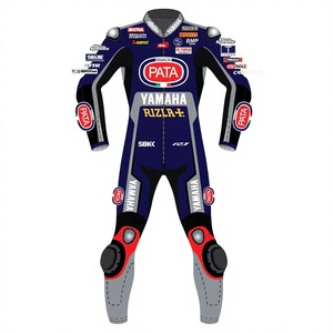 ชุดแข่งรถ Toprak Razgatlioglu WSBK Ramaha MotoCP หนังวัวและหนังจิงโจ้ 1.3 มม. ชุดจั๊มสูทสำหรับขี่มอเตอร์ไซค์/ชุดป้องกัน CE - Product Image 1