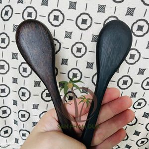 Cuchara de madera de coco de alta calidad de 16 cm de longitud - Color oscuro - 100% coco, segura para el contacto con alimentos - Product Image 3