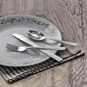 Ensemble de couverts élégants en acier inoxydable, finition polie miroir, durable, résistant à la rouille, pour la famille au quotidien - Product Image 2