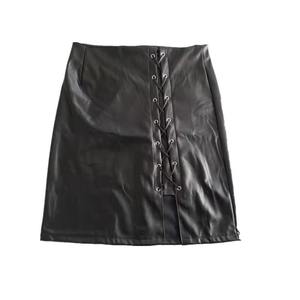 Jupe décontractée pour femme en cuir véritable de qualité supérieure, couleur unie, taille naturelle, style vintage, écologique, hiver, 100% cuir de vachette, longueur midi - Product Image 1