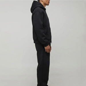 Survêtements d'hiver pour hommes personnalisés, à capuche, unis, 100% polyester, coupe-vent, respirants, ensemble de survêtements coupe-vent - Product Image 6