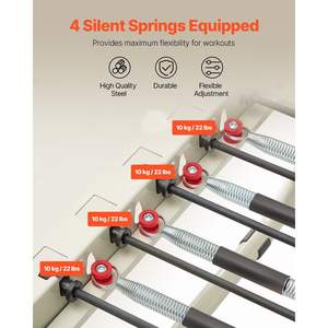 Machine de Pilates pliable avec ensemble de cordes à ressort à double résistance pour les utilisateurs avancés et les débutants, 400 LBS, salle de sport à domicile, entraînement en studio - Product Image 2
