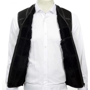 Gilet en cuir tendance pour homme, respirant, coupe-vent, imperméable et anti-UV, pour club moto. - Product Image 3