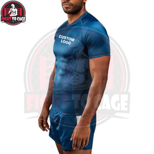 Camiseta de Compresión de Manga Corta de Secado Rápido, Ecológica, de 180g, Estilo Moderno, Personalizada, para Entrenamiento de MMA/BJJ, Precio al por Mayor - Product Image 3