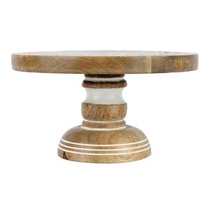 Soporte decorativo de madera para exhibir pasteles con construcción robusta para cumpleaños, bodas, compromisos y fiestas de ocasiones especiales. - Product Image 2