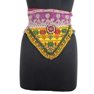Vintage Belt Belly Dance Bead Afghani Traditional Waist Belt Kuchi Tribal BB061 <b>Old</b> Banjara Real Vintage Handmade Beaded Belts - Product Image 1