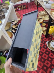 Handmade Mother of Pearl Inlay <b>Tissue</b> Box Cover, Floral Geometric Mother of Pearl Inlay <b>Tissue</b> Box Cover - Product Image 6