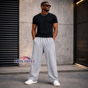 Pantalon de jogging large personnalisé pour homme, imprimé par transfert thermique, en tissu Oxford 100 % coton, taille élastique, taille mi-haute, coupe oversize - Product Image 3