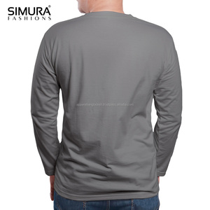 T-shirt à manches longues personnalisé pour homme SIMURA, col rond, couleur unie, vêtement décontracté, anti-rides, prix compétitif, Bangladesh - Product Image 6