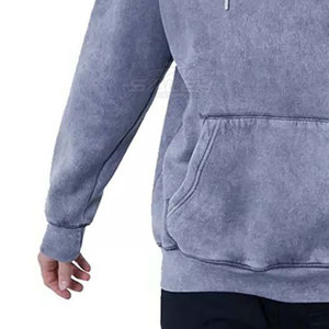 Sweats à capuche respirants à séchage rapide, effet délavé, impression de logo personnalisée, sweats à capuche basiques de haute qualité, effet délavé - Product Image 6