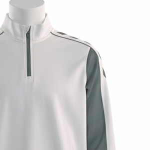 Haut de sport QZ de haute qualité, 96% polyester, 4% élasthanne, 220 g/m², avec élastique au bas. - Product Image 2