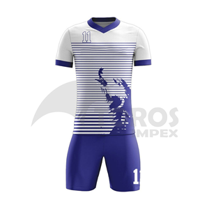Ensemble de maillots de football personnalisés, tenue d'équipe de football, uniforme de sport à séchage rapide, logo personnalisé, fournisseur OEM en gros - Product Image 2