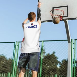 France Flag Basketball Jersey Sports Jerseys for Men Running Fitness Training Sleeveless <b>T</b> <b>Shirt</b> - Product Image 4