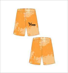 Pantalones Cortos de Baloncesto Personalizados en Naranja con Patrón Abstracto Grunge, Ligeros, Transpirables, de Malla, para Entrenamiento Deportivo y Ropa Urbana - Product Image 1