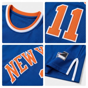 Maillot de basketball unisexe personnalisé en Spandex/Polyester, sublimé, à rayures fines, sans manches, col ajusté, uniforme de basketball OEM - Product Image 5