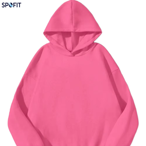 Sudadera con Capucha Unisex Extra Grande, Color Rosa Sólido, Sudadera Personalizada Informal de Otoño, 100% Algodón Transpirable con Logotipo Impreso - Product Image 1